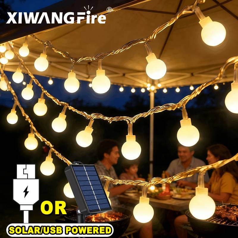 Outdoor Lighting Waterproof - 3-10M Güneş Enerjili/USB/Pil ile Çalışan Işık