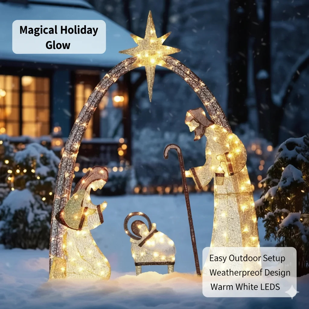 5.5FT Noel Doğuş Sahnesi Dış M - Outdoor Lighting Effects incelemesi ve fiyatı